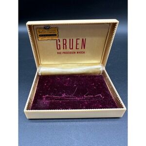 Vintage Gruen Watch Box Display Case Velvet Insert‎ Jewelry Store Gift Box